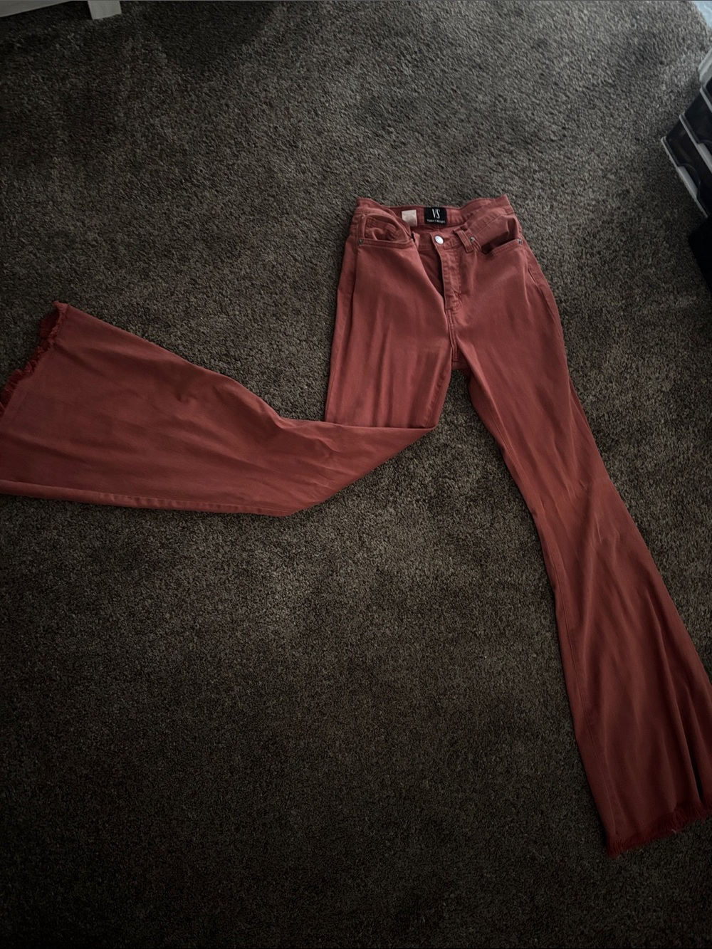 Rust Flare Jeans - Women